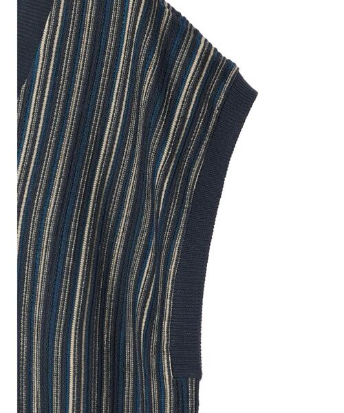 Green　Parks（グリーンパークス）の「ジャガード編みストライプニットチュニック（ニット/セーター・レディース・ダークグレー/ブラウン・FREE）」の17枚目の写真