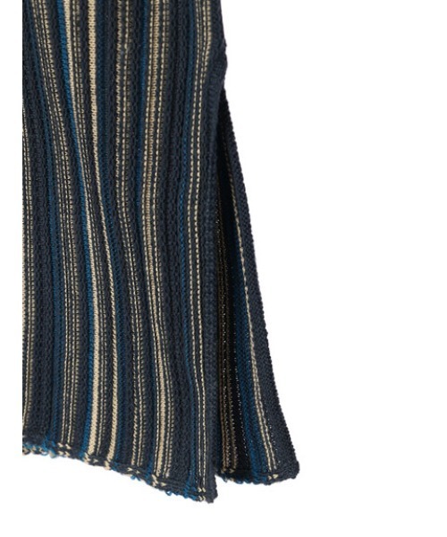 Green　Parks（グリーンパークス）の「ジャガード編みストライプニットチュニック（ニット/セーター・レディース・ダークグレー/ブラウン・FREE）」の9枚目の写真