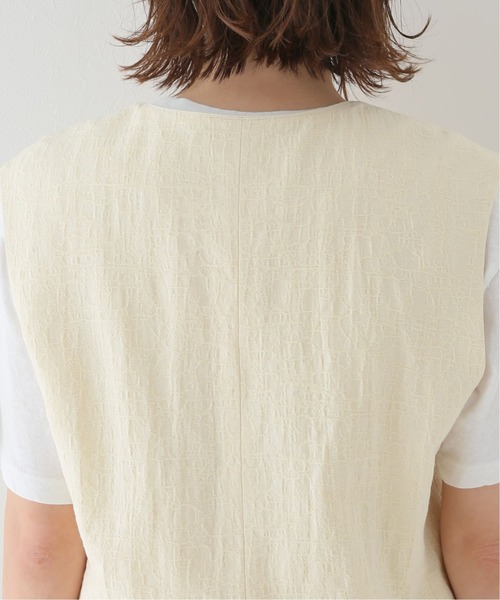 JOINT WORKS（ジョイントワークス）の「コットンリネンジャガードベスト（ベスト・レディース・ネイビー/イエロー・FREE）」の20枚目の写真