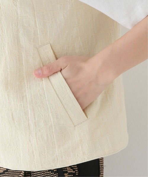 JOINT WORKS（ジョイントワークス）の「コットンリネンジャガードベスト（ベスト・レディース・ネイビー/イエロー・FREE）」の9枚目の写真