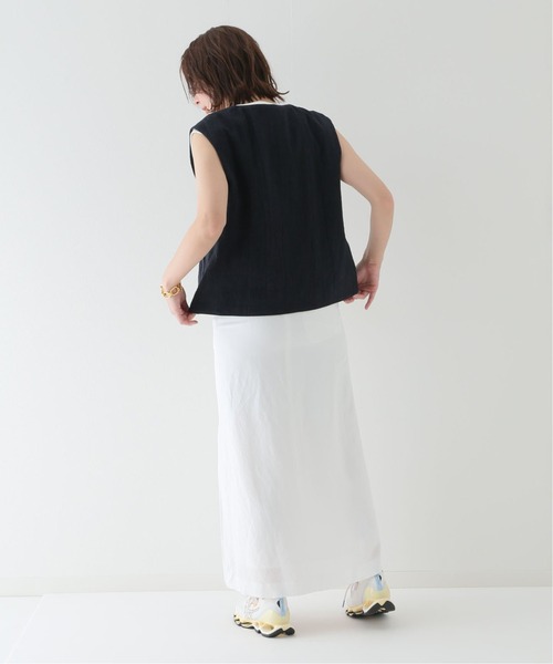 JOINT WORKS（ジョイントワークス）の「コットンリネンジャガードベスト（ベスト・レディース・ネイビー/イエロー・FREE）」の19枚目の写真