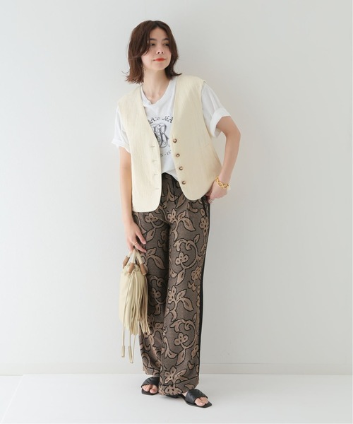 JOINT WORKS（ジョイントワークス）の「コットンリネンジャガードベスト（ベスト・レディース・ネイビー/イエロー・FREE）」の8枚目の写真