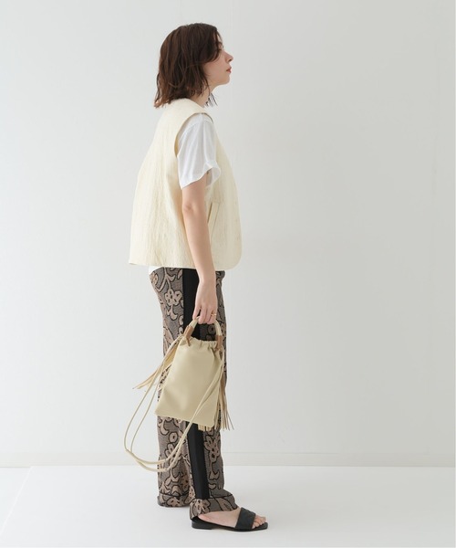 JOINT WORKS（ジョイントワークス）の「コットンリネンジャガードベスト（ベスト・レディース・ネイビー/イエロー・FREE）」の12枚目の写真