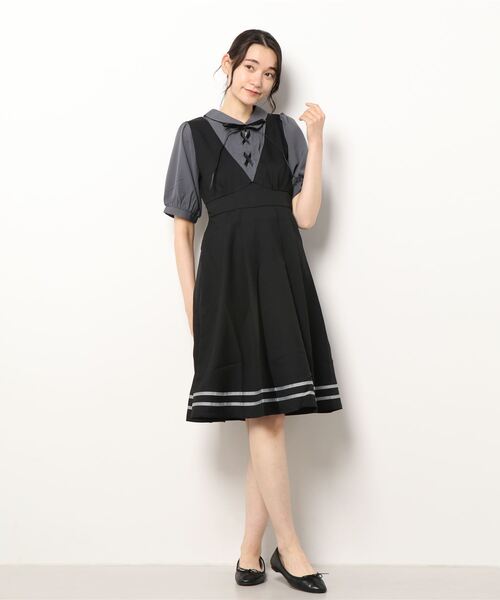 axes femme アクシーズファム ビジューボタンレイヤードキャミワンピ axes femme POETIQUE（アクシーズファムポエティック）の