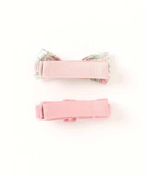 petit main（プティマイン）の「リボンヘアクリップセット（その他ヘアアクセサリー・キッズ・ライトピンク/ライトグレー/マスタード・FREE）」の4枚目の写真