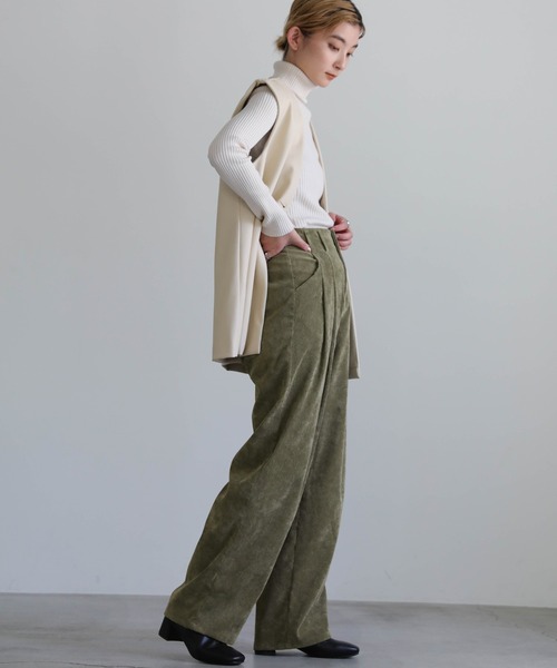 ダブルタックコーデュロイパンツ（スラックス）｜select MOCA