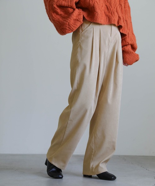 ダブルタックコーデュロイパンツ（スラックス）｜select MOCA