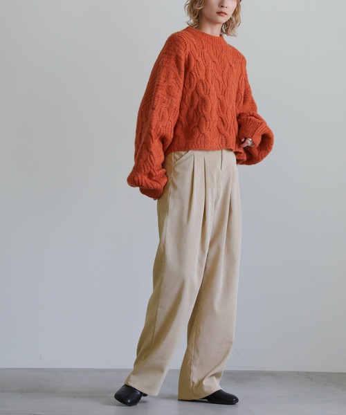 ダブルタックコーデュロイパンツ（スラックス）｜select MOCA