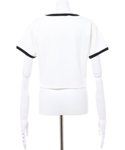 INGNI(イング)の「フロントロゴリンガーリブTシャツ(Tシャツ/カットソー・レディース・ホワイト系その他/ホワイト×ブラック/レオパード/ブラック×ホワイト・M)」の7枚目の写真
