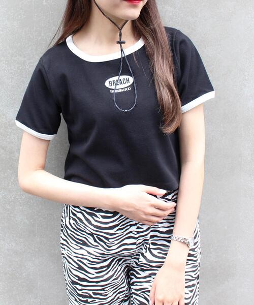 INGNI(イング)の「フロントロゴリンガーリブTシャツ(Tシャツ/カットソー・レディース・ホワイト系その他/ホワイト×ブラック/レオパード/ブラック×ホワイト・M)」の11枚目の写真