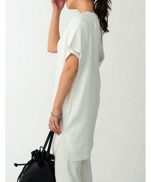 Re:EDIT（リエディ）の「[低身長サイズ有]プレーティングリブニットベスト（ベスト・レディース・ホワイト/ブラック/ブラウン/ライム・MEDIUM/LARGE/SHORT）」の19枚目の写真