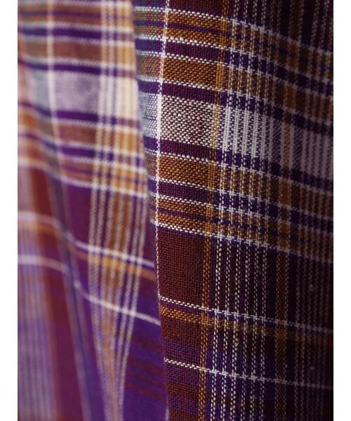 45R(45rpm)リネンチェックワンピース 45R(45rpm)リネンチェックワンピース リネンチェックワンピース