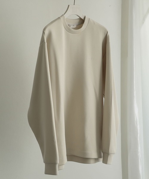 SENSE OF PLACE by URBAN RESEARCH（センスオブプレイスバイアーバンリサーチ）の「シシュウポンチロングTシャツ（Tシャツ/カットソー・メンズ・ホワイト/ブラック/オレンジ/ミント/ライトベージュ・MEDIUM/LARGE）」の4枚目の写真