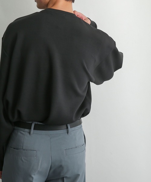 SENSE OF PLACE by URBAN RESEARCH（センスオブプレイスバイアーバンリサーチ）の「シシュウポンチロングTシャツ（Tシャツ/カットソー・メンズ・ホワイト/ブラック/オレンジ/ミント/ライトベージュ・MEDIUM/LARGE）」の7枚目の写真