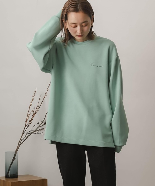 SENSE OF PLACE by URBAN RESEARCH（センスオブプレイスバイアーバンリサーチ）の「シシュウポンチロングTシャツ（Tシャツ/カットソー・メンズ・ホワイト/ブラック/オレンジ/ミント/ライトベージュ・MEDIUM/LARGE）」の20枚目の写真