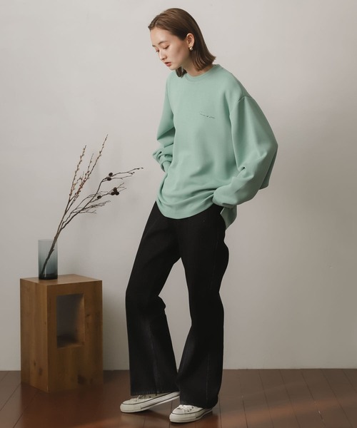 SENSE OF PLACE by URBAN RESEARCH（センスオブプレイスバイアーバンリサーチ）の「シシュウポンチロングTシャツ（Tシャツ/カットソー・メンズ・ホワイト/ブラック/オレンジ/ミント/ライトベージュ・MEDIUM/LARGE）」の14枚目の写真