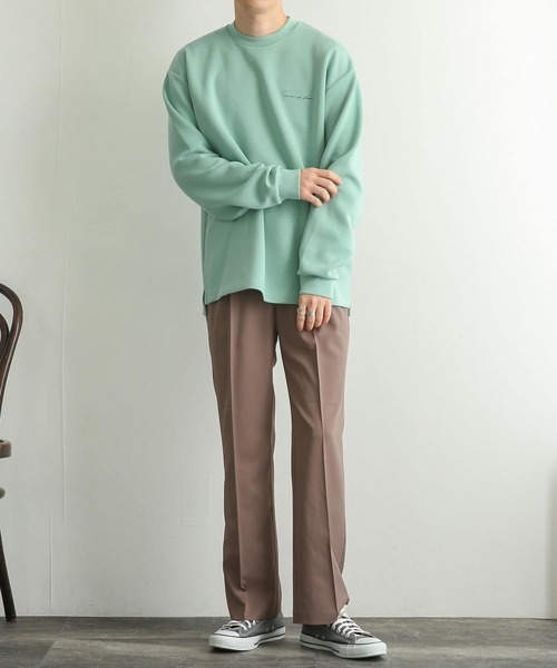 SENSE OF PLACE by URBAN RESEARCH（センスオブプレイスバイアーバンリサーチ）の「シシュウポンチロングTシャツ（Tシャツ/カットソー・メンズ・ホワイト/ブラック/オレンジ/ミント/ライトベージュ・MEDIUM/LARGE）」の8枚目の写真