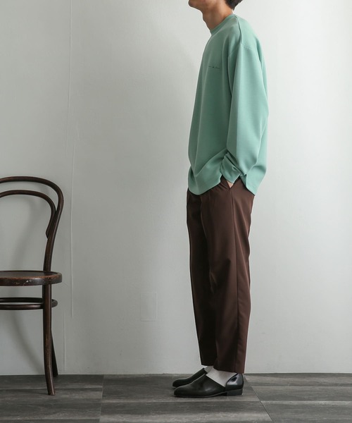 SENSE OF PLACE by URBAN RESEARCH（センスオブプレイスバイアーバンリサーチ）の「シシュウポンチロングTシャツ（Tシャツ/カットソー・メンズ・ホワイト/ブラック/オレンジ/ミント/ライトベージュ・MEDIUM/LARGE）」の9枚目の写真