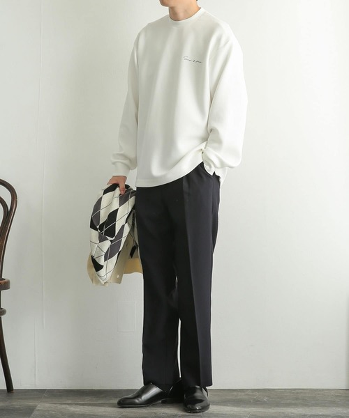 SENSE OF PLACE by URBAN RESEARCH（センスオブプレイスバイアーバンリサーチ）の「シシュウポンチロングTシャツ（Tシャツ/カットソー・メンズ・ホワイト/ブラック/オレンジ/ミント/ライトベージュ・MEDIUM/LARGE）」の16枚目の写真