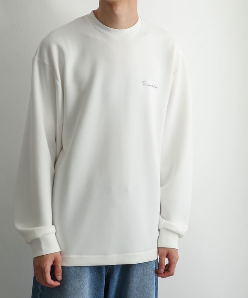 SENSE OF PLACE by URBAN RESEARCH（センスオブプレイスバイアーバンリサーチ）の「シシュウポンチロングTシャツ（Tシャツ/カットソー・メンズ・ホワイト/ブラック/オレンジ/ミント/ライトベージュ・MEDIUM/LARGE）」の10枚目の写真