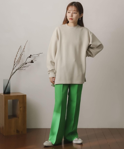 SENSE OF PLACE by URBAN RESEARCH（センスオブプレイスバイアーバンリサーチ）の「シシュウポンチロングTシャツ（Tシャツ/カットソー・メンズ・ホワイト/ブラック/オレンジ/ミント/ライトベージュ・MEDIUM/LARGE）」の11枚目の写真