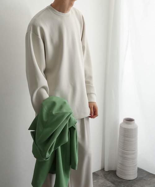 SENSE OF PLACE by URBAN RESEARCH（センスオブプレイスバイアーバンリサーチ）の「シシュウポンチロングTシャツ（Tシャツ/カットソー・メンズ・ホワイト/ブラック/オレンジ/ミント/ライトベージュ・MEDIUM/LARGE）」の12枚目の写真