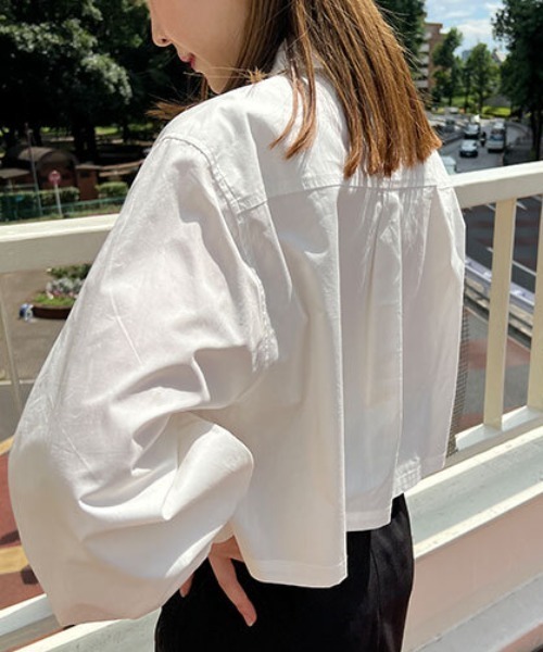 FREE'S MART(フリーズマート)の「◆ボリュームスリーブショート丈シャツ(シャツ/ブラウス・レディース・ホワイト/ブルー/ブラック系その他/ベージュ系その他・FREE)」の14枚目の写真