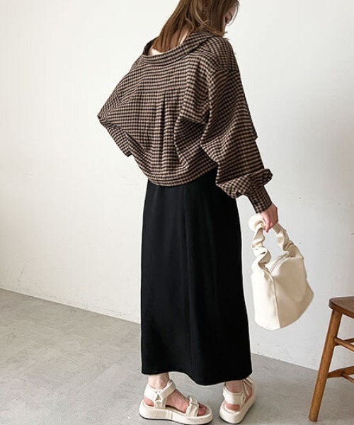 FREE'S MART(フリーズマート)の「◆ボリュームスリーブショート丈シャツ(シャツ/ブラウス・レディース・ホワイト/ブルー/ブラック系その他/ベージュ系その他・FREE)」の11枚目の写真