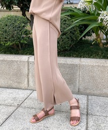 クロップドワイドスリットパンツ
