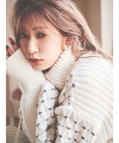 dazzlin（ダズリン）の「フラワーアートセットニットトップス（ニット/セーター・レディース・アイボリー/ブラック/パープル・FREE）」の9枚目の写真