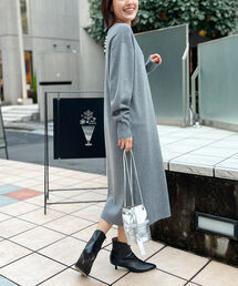 ◇【WEB限定】《手洗い可能》ラメ2WAYミラノリブパールワンピース