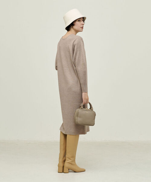 NOLLEY’S（ノーリーズ）の「◇【WEB限定】《手洗い可能》ラメ2WAYミラノリブパールワンピース（ワンピース・レディース・ベージュ/グレー・38/36）」の19枚目の写真