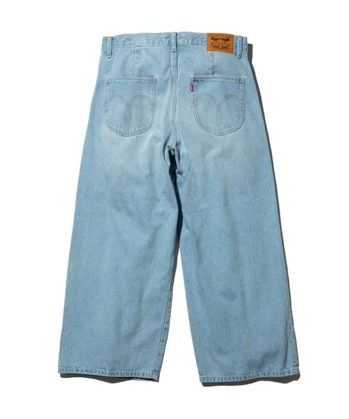 glamb(グラム)の「Baggy Tuck Denim / バギータックデニム(デニムパンツ・メンズ・ライトインディゴブルー・M/S/L)」の3枚目の写真