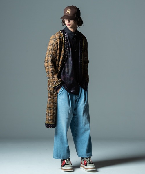 glamb(グラム)の「Baggy Tuck Denim / バギータックデニム(デニムパンツ・メンズ・ライトインディゴブルー・M/S/L)」の11枚目の写真