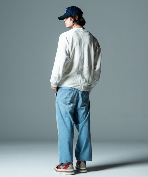glamb(グラム)の「Baggy Tuck Denim / バギータックデニム(デニムパンツ・メンズ・ライトインディゴブルー・M/S/L)」の14枚目の写真