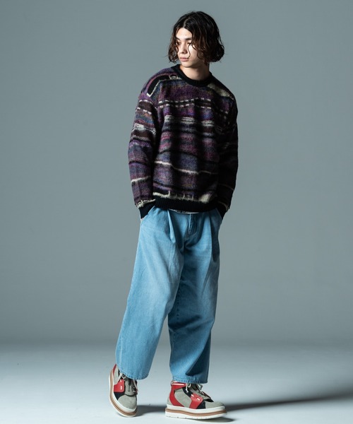 glamb(グラム)の「Baggy Tuck Denim / バギータックデニム(デニムパンツ・メンズ・ライトインディゴブルー・M/S/L)」の15枚目の写真