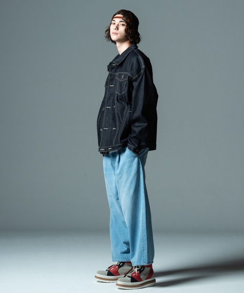 glamb(グラム)の「Baggy Tuck Denim / バギータックデニム(デニムパンツ・メンズ・ライトインディゴブルー・M/S/L)」の18枚目の写真