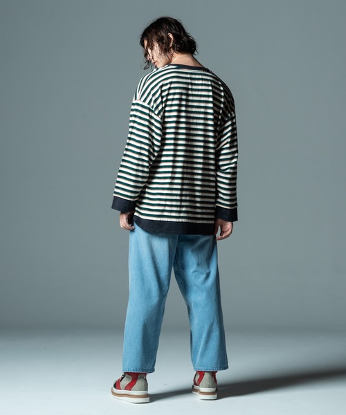 glamb(グラム)の「Baggy Tuck Denim / バギータックデニム(デニムパンツ・メンズ・ライトインディゴブルー・M/S/L)」の21枚目の写真