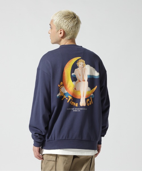 AVIREX（アヴィレックス）の「《REBUILD COLLECTION》クルー スウェット スリーピータイム / L/S CREW SWEAT SLEEPY TIME（スウェット・メンズ・ホワイト/ブラック/その他11・M/L/2XL/XL）」の18枚目の写真