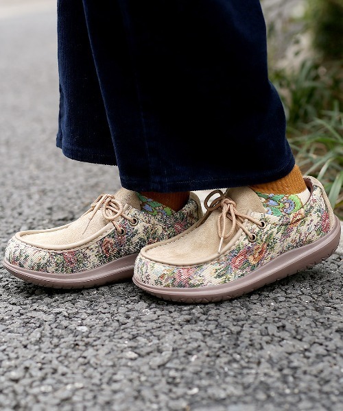 チチカカ（チチカカ）の「ジャカードモカシンシューズ（モカシン/デッキシューズ・レディース・ブラック/ベージュ・MEDIUM/LARGE）」の4枚目の写真