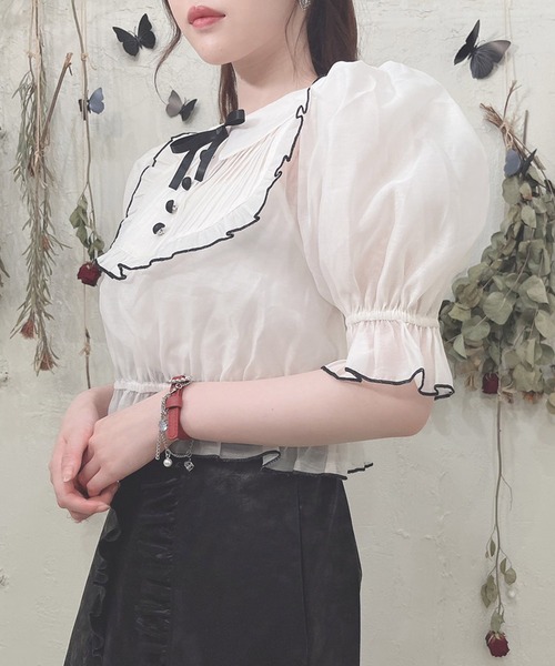 swankiss 肩パフブラウス Swankiss（スワンキス）の「SX puffrill tops（シャツ/ブラウス）」 - WEAR