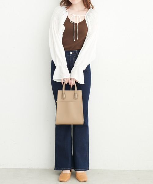 FREE'S MART（フリーズマート）の「◆サイドジップトート（トートバッグ・レディース・グレー/ブラック/カーキ・ﾌﾘ-）」の6枚目の写真