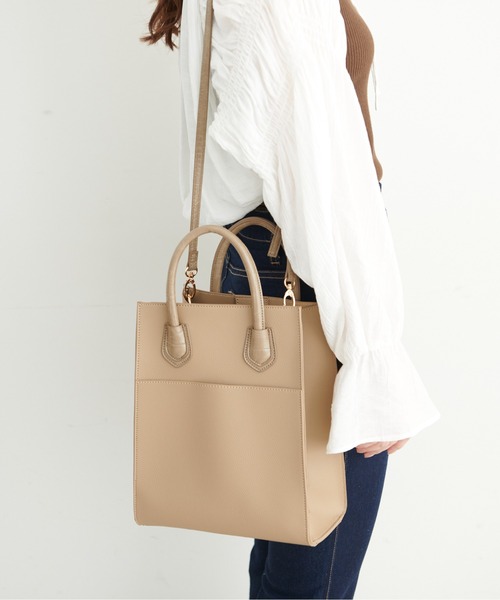 FREE'S MART（フリーズマート）の「◆サイドジップトート（トートバッグ・レディース・グレー/ブラック/カーキ・ﾌﾘ-）」の5枚目の写真