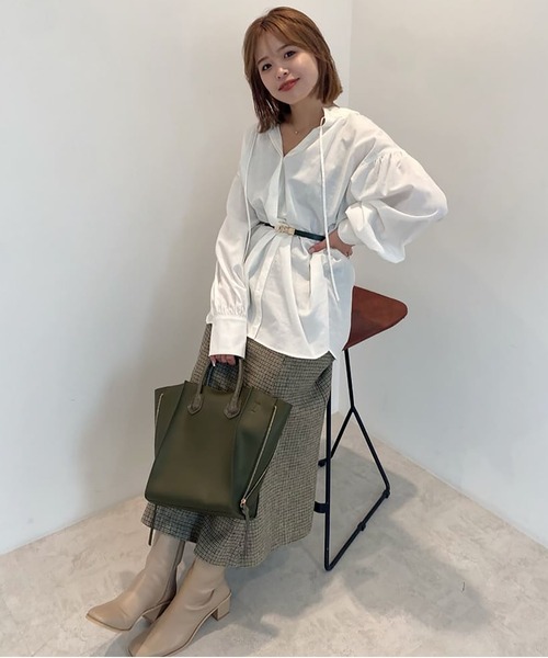 FREE'S MART（フリーズマート）の「◆サイドジップトート（トートバッグ・レディース・グレー/ブラック/カーキ・ﾌﾘ-）」の16枚目の写真