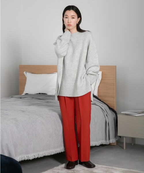 LOWRYS FARM（ローリーズファーム）の「カラーチュニックニット　294853（ニット/セーター・レディース・グレー/グリーン/ブルー/ピンク・FREE）」の11枚目の写真