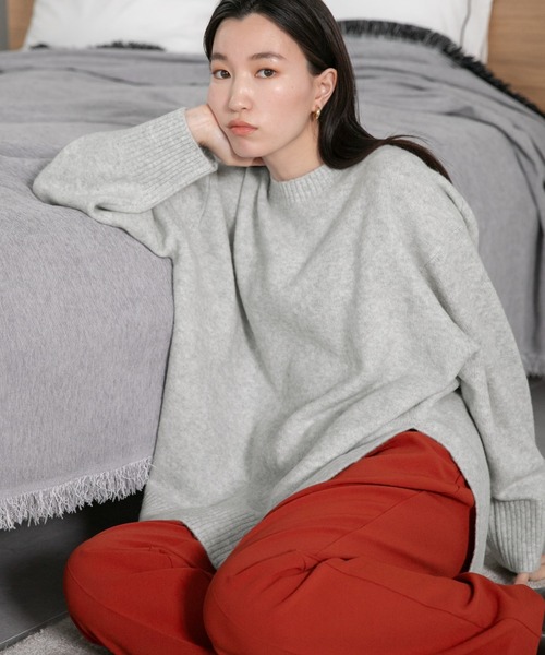 LOWRYS FARM（ローリーズファーム）の「カラーチュニックニット　294853（ニット/セーター・レディース・グレー/グリーン/ブルー/ピンク・FREE）」の16枚目の写真