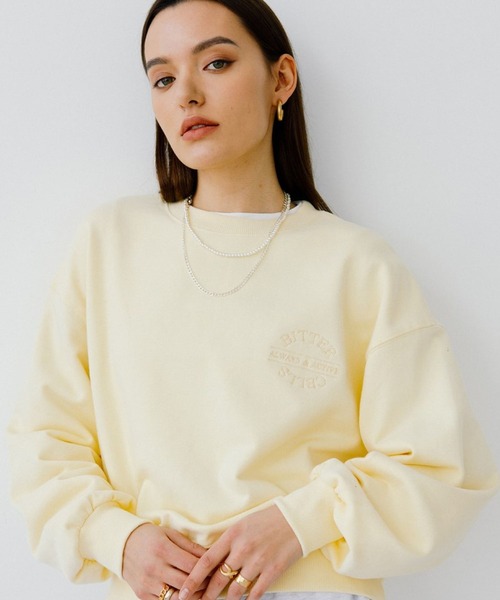 BITTER CELLS(ビターセルズ)の「BITTER CELLS/W BASICプルオーバー 2163831(スウェット・レディース・ブラック/レッド/ライトイエロー・MEDIUM/X-SMALL)」の1枚目の写真