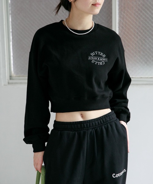 BITTER CELLS(ビターセルズ)の「BITTER CELLS/W BASICプルオーバー 2163831(スウェット・レディース・ブラック/レッド/ライトイエロー・MEDIUM/X-SMALL)」の2枚目の写真