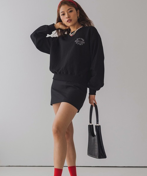 BITTER CELLS(ビターセルズ)の「BITTER CELLS/W BASICプルオーバー 2163831(スウェット・レディース・ブラック/レッド/ライトイエロー・MEDIUM/X-SMALL)」の4枚目の写真