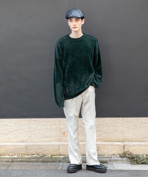 RAGEBLUE（レイジブルー）の「メランジーンズ/裏起毛フレアパンツ（スラックス・メンズ・ライトグレー/ブラック/ブラウン/グリーン・MEDIUM/LARGE）」の8枚目の写真